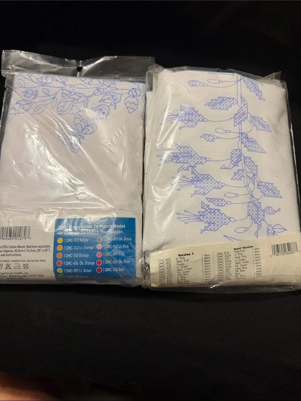 Floral Printed needle craft Pillowcases 2 sets
